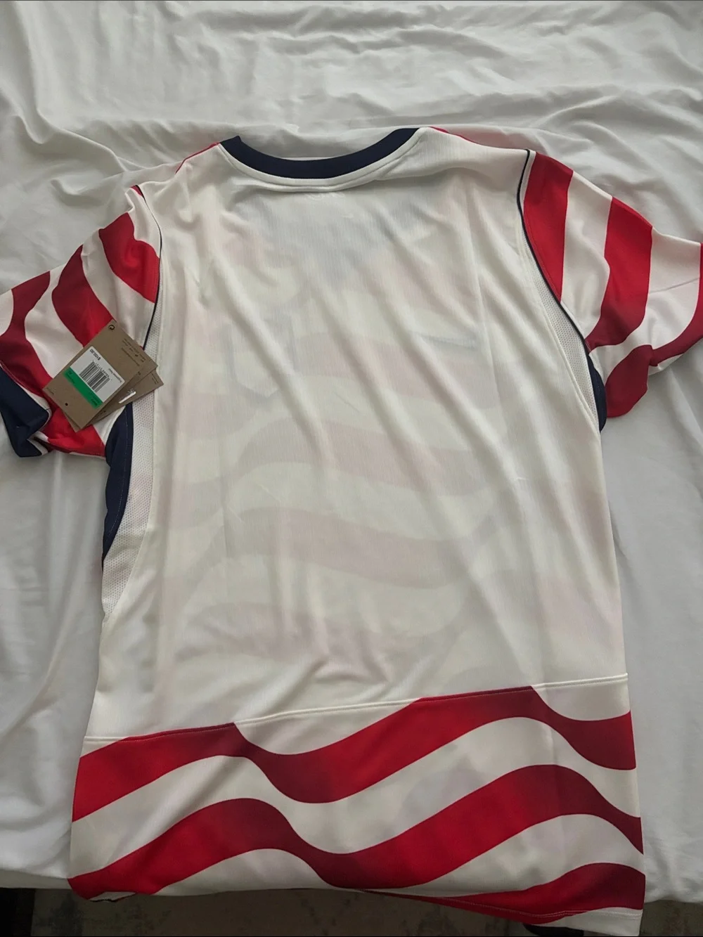 Nike USA Red and White Wave Soccer Jersey